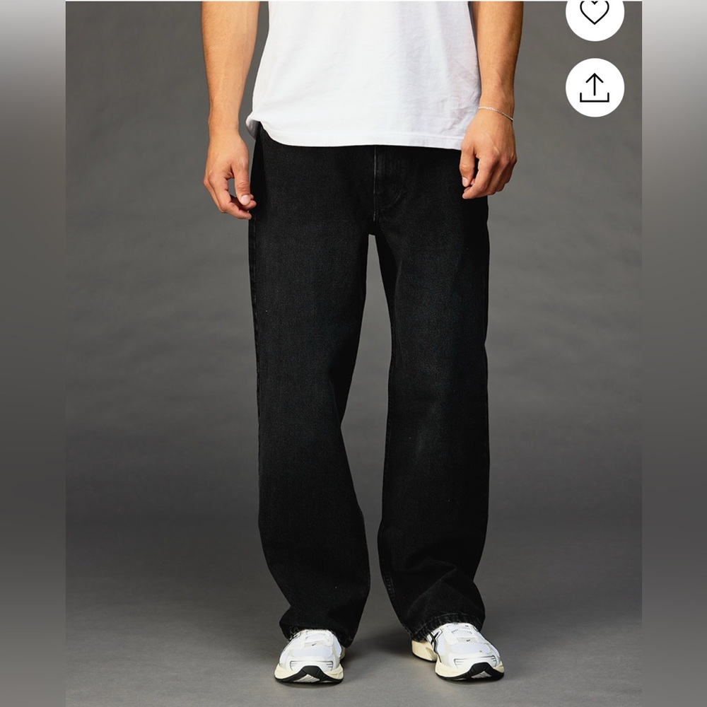 RSQ Men's Black Baggy Jeans